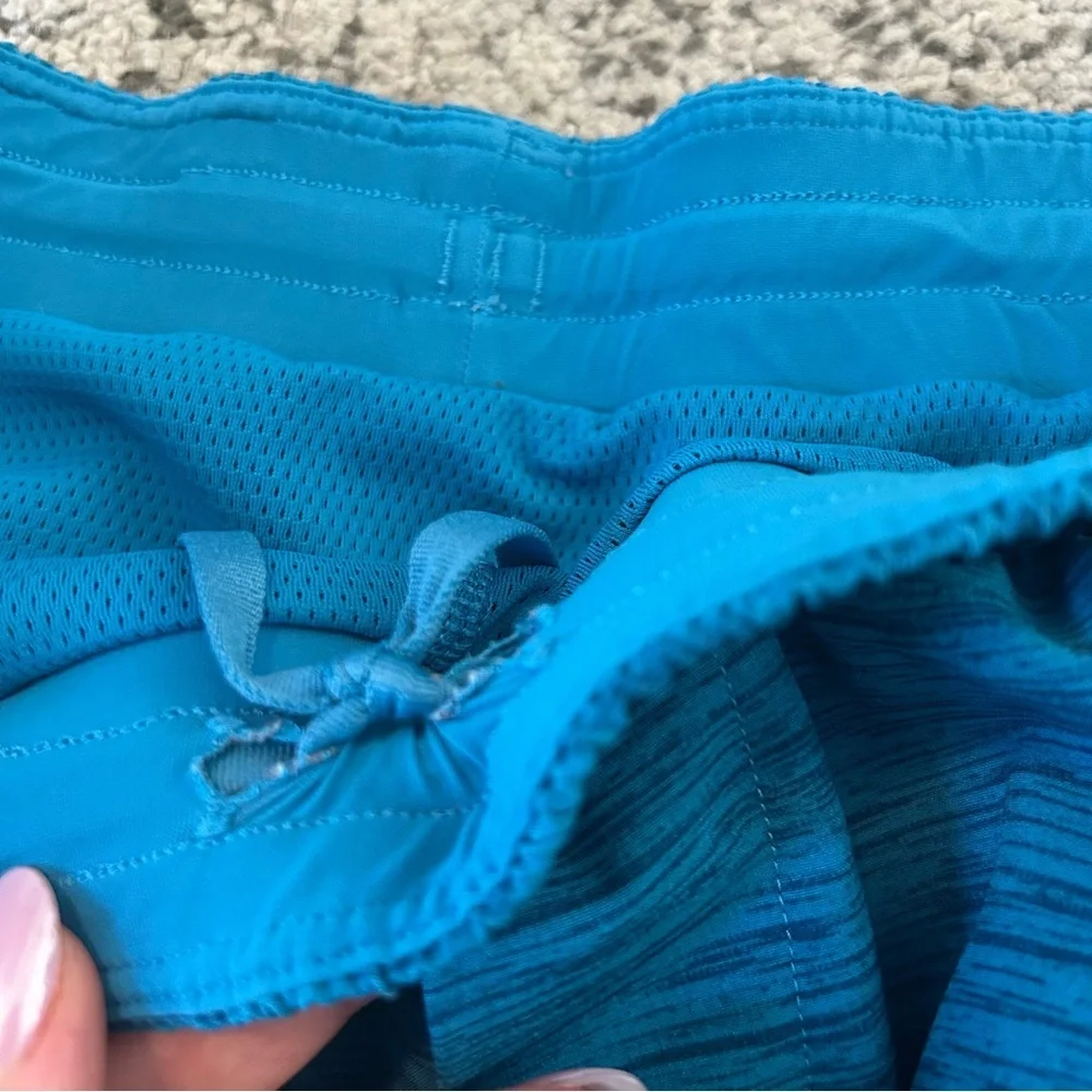 Lululemon Blue Channel Crossing Slim-Fit Mid-Length Melange Swim Shorts Sz Small